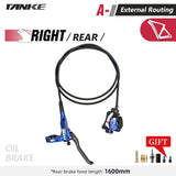 TANKE MTB 4-Piston Hydraulic Disc Brake Bicycle Resin Pad Oil Pressure Caliper Two-Way Brake 160mm Rotor Tb-600 Hydraulic Brake