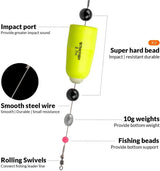 THKFISH Fishing Floats Bobbers for Float Rig Rattle Popping Cork Weighted Popping Floats Saltwater Sea Fishing Tackle