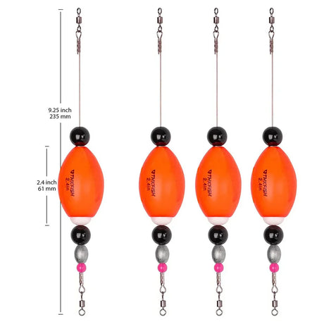 THKFISH Fishing Floats Bobbers for Float Rig Rattle Popping Cork Weighted Popping Floats Saltwater Sea Fishing Tackle