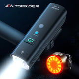 TOPRIDER Bicycle Light 1200LM T6 LED Rechargeable Set Road MTB Bike Front Back Headlight Lamp Flashlight Cycling Light Group