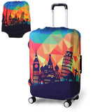 TRIPNUO Thicker Blue City Luggage Cover Suitcase Protective Cover for Trunk Case Apply to 19''-32'' Suitcase Travel Accessories