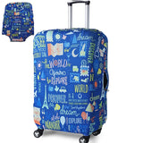 TRIPNUO Thicker Blue City Luggage Cover Suitcase Protective Cover for Trunk Case Apply to 19''-32'' Suitcase Travel Accessories