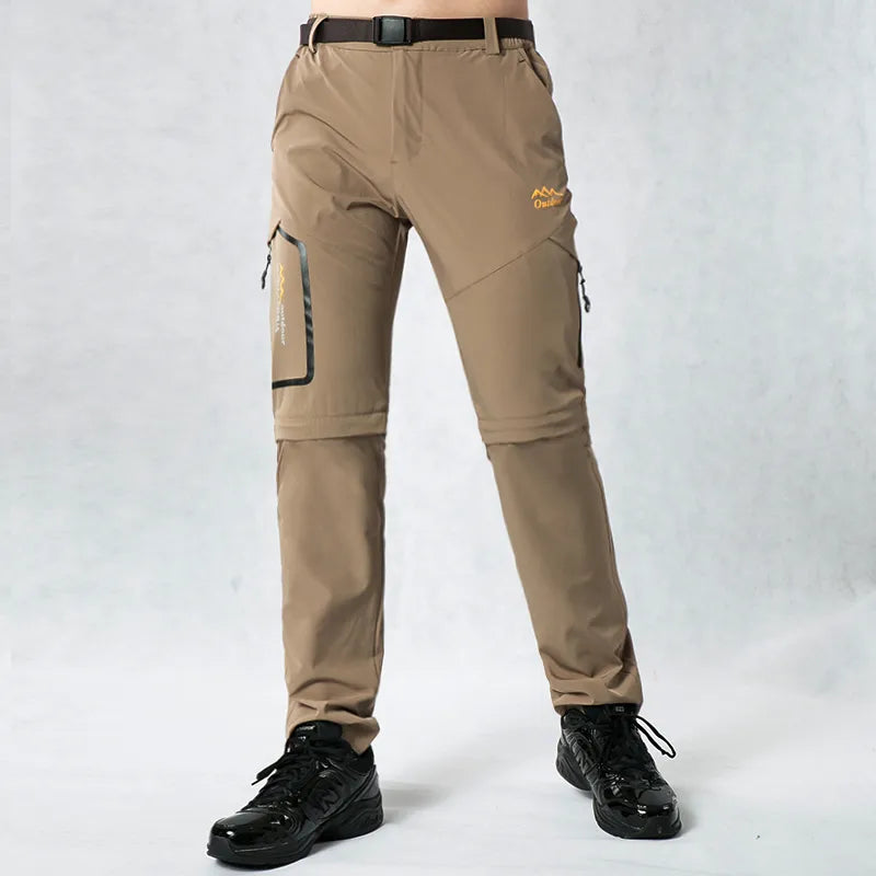 TRVLWEGO Men's Camping Hiking Pants Trekking High Stretch Summer Thin Waterproof Quick Dry UV-Proof Outdoor Travel Trousers