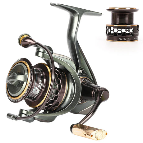 TSURINOYA Jaguar 1000 2000 3000 Long Casting Double Spool Stainless Steel Bearing  Fishing Spinning Bass Reel Saltwater