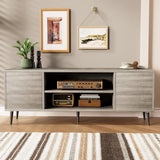 TV Stand for 65 Inch TV, Modern Entertainment Center with Storage Cabinet and Open Shelves, TV Console Table Media Cabinet