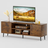 TV Stand for 65 Inch TV, Modern Entertainment Center with Storage Cabinet and Open Shelves, TV Console Table Media Cabinet