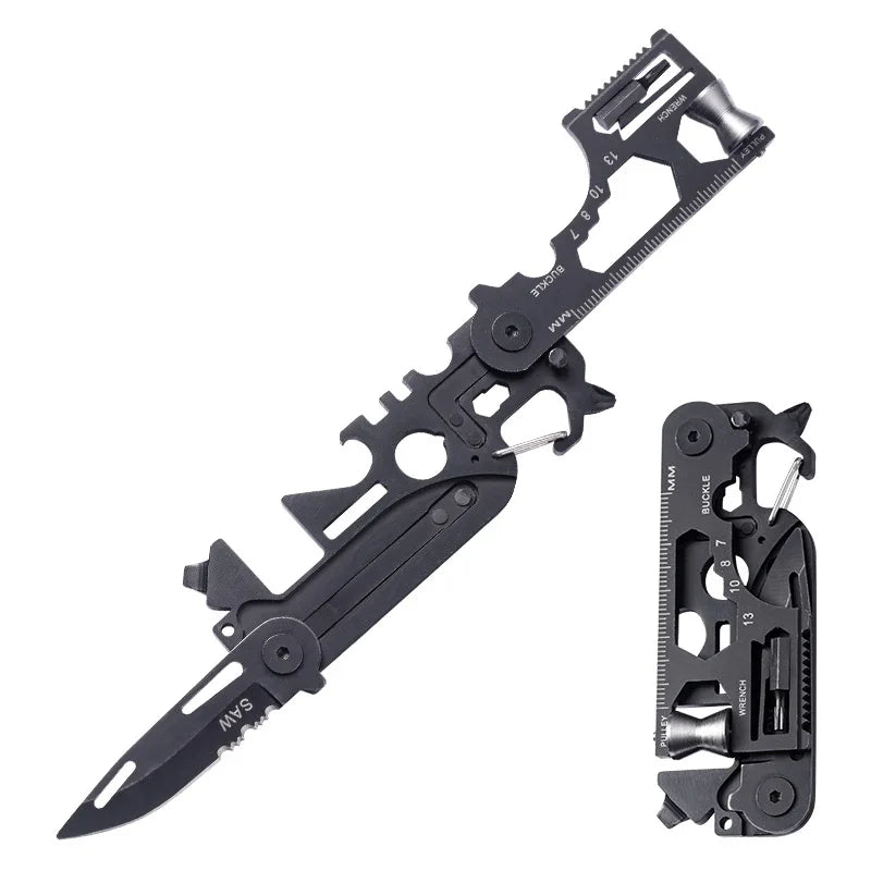 Tactical Army Knife Mini Bicycle Repair EDC Camping Gear Equipment Multifunctional Outdoor Pocket Tool Combination Card Folding