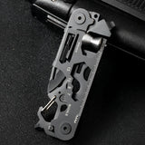 Tactical Army Knife Mini Bicycle Repair EDC Camping Gear Equipment Multifunctional Outdoor Pocket Tool Combination Card Folding