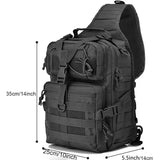 Tactical Military Sling Backpack Small Sling Rover Shoulder Bag Molle Outdoor Camping Daypack Backpack With Adjustable Strap