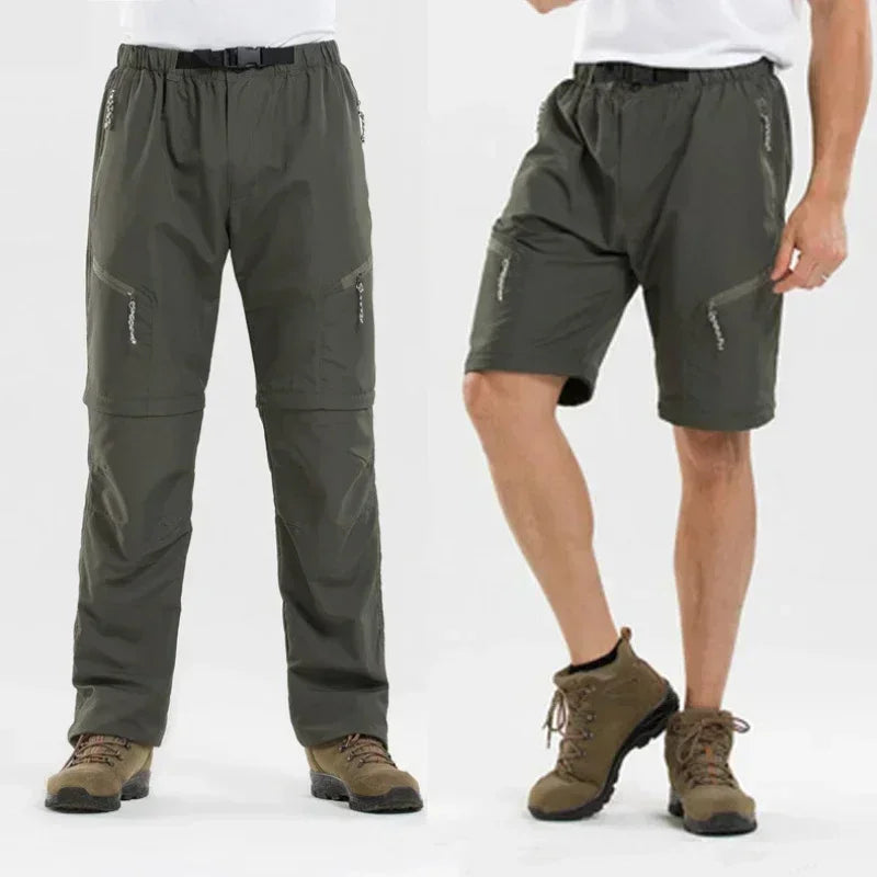 Tactical Pants for Men Quick Drying Women Cargo Pants Waterproof Climb Trekking Camp Work Pants Detachable Stretch Shorts