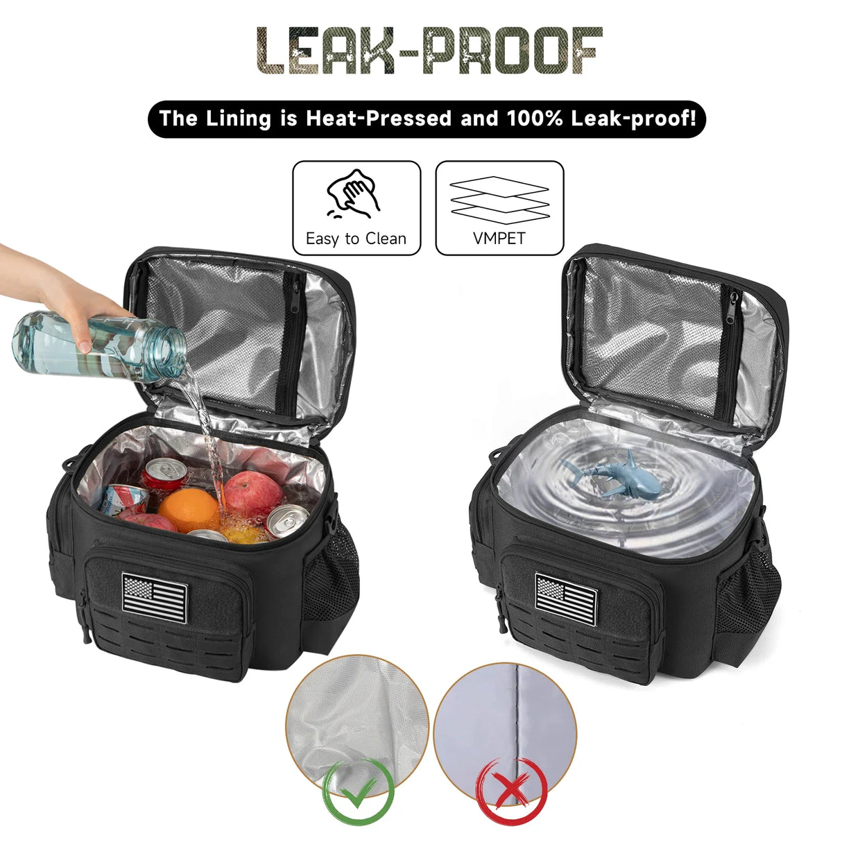 Tactical Thermal Cooler Bag Military Heavy Duty Lunch Box Work Leakproof Insulated Durable Lunch Bag for Men Meal Camping Picnic