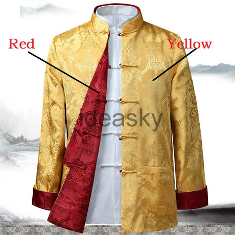 Tang suit Chinese Traditional clothes vintage style men's long-sleeve fashion spring winter Tang suit clothing jacket for man