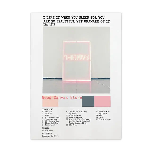 The 1975 Rock Band Posters New Music Album Cover Magazine Canvas Painting Print Wall Art Pictures For Room Home Decor Fans Gift