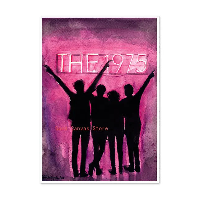 The 1975 Rock Band Posters New Music Album Cover Magazine Canvas Painting Print Wall Art Pictures For Room Home Decor Fans Gift