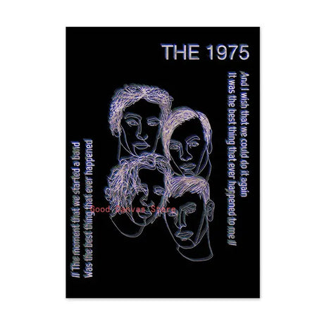 The 1975 Rock Band Posters New Music Album Cover Magazine Canvas Painting Print Wall Art Pictures For Room Home Decor Fans Gift