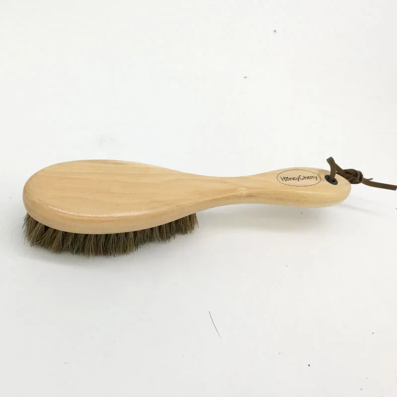 The Long Handle Brush Horsehair Shoes Brush Not To Hurt The Cortex Elastic To Ash Oil Polishing