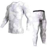 Thermal Underwear Rash Guard Kit MMA Compression Apparel Leggings Men Unionsuit Bodybuilding T-Shirt Camouflage Tracksuit Men