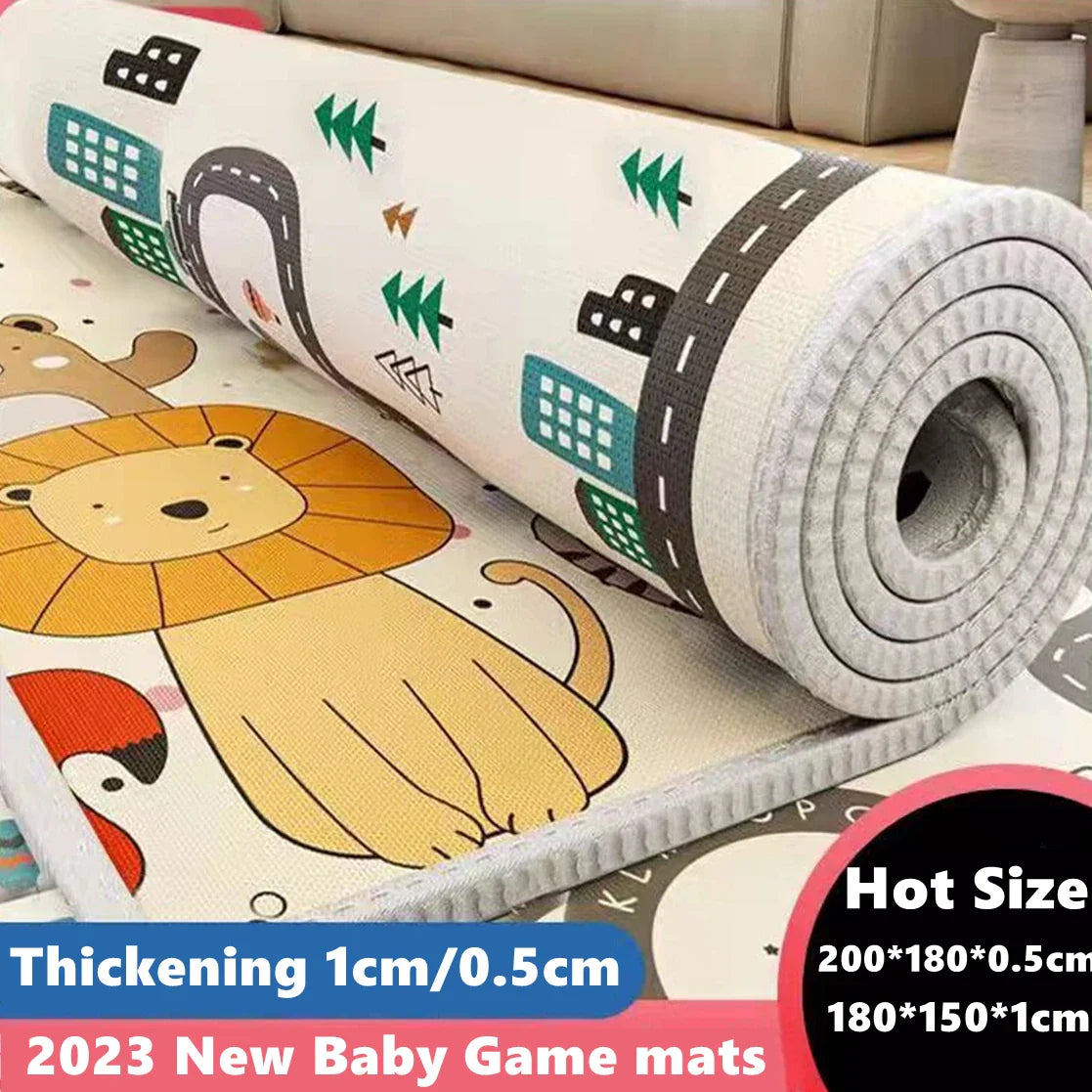 Thick Non-toxic 1CM EPE Baby Activity Gym Baby Crawling Play Mats Folding Mat Carpet Baby Game Mat for Children's Safety Mat Rug