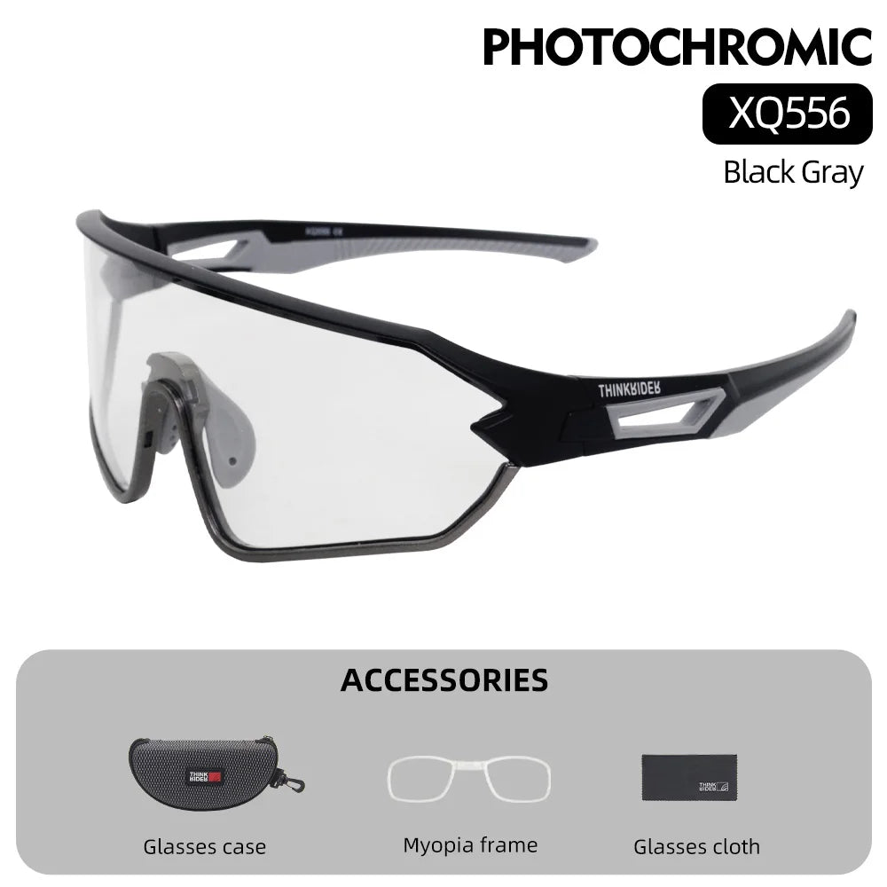 ThinkRider Bike Photochromic Cycling Glasses Bicycle Glasses Sports Men's Sunglasses MTB Road Cycling Eyewear Protection Goggles