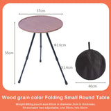 Three-legged Folding Round Table Outdoor Dining Table Portable Aluminum Alloy Coffee Table Hike Picnic Table