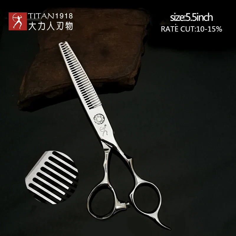 Titan Hair Scissors Thinning Barber Cutting Hair Shears Scissor Tools Hairdressing Scissors 4.5inch 5.0inch 5.5inch