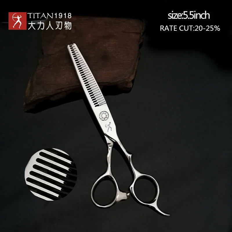 Titan Hair Scissors Thinning Barber Cutting Hair Shears Scissor Tools Hairdressing Scissors 4.5inch 5.0inch 5.5inch