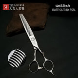 Titan Hair Scissors Thinning Barber Cutting Hair Shears Scissor Tools Hairdressing Scissors 4.5inch 5.0inch 5.5inch