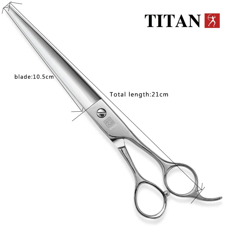 Titan high quality sus440c japan steel cut thinning 7inch,8inch barber tools shears pet dog cat grooming scissors