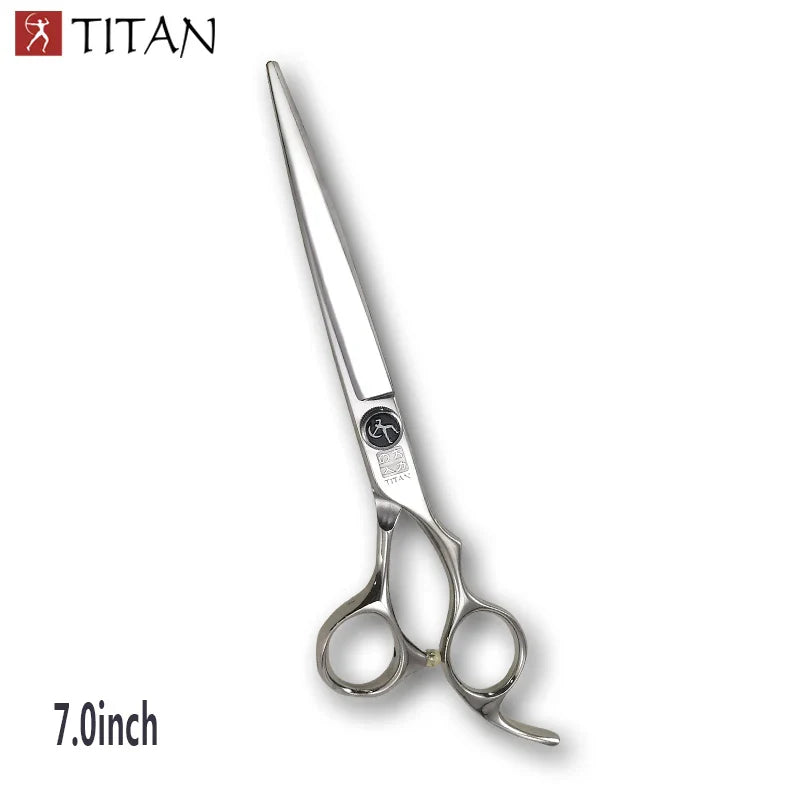 Titan high quality sus440c japan steel cut thinning 7inch,8inch barber tools shears pet dog cat grooming scissors