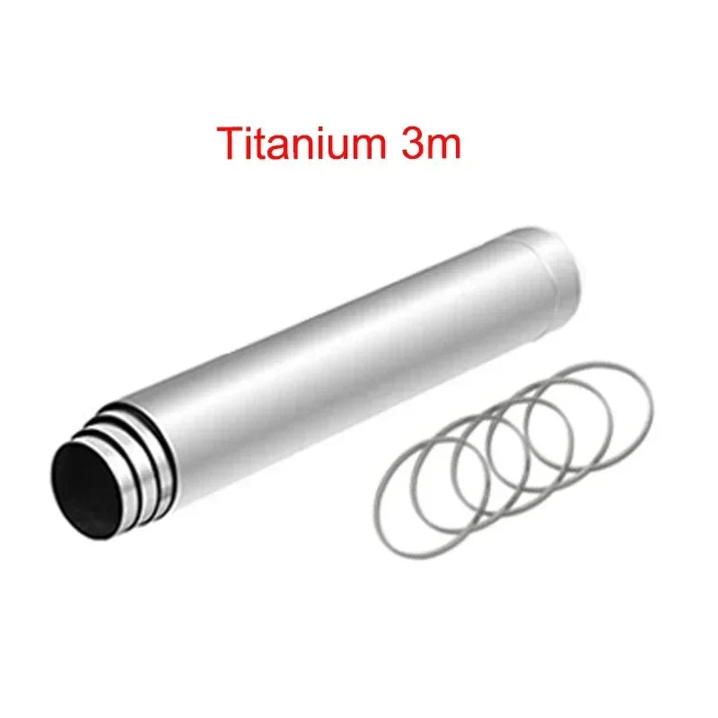 Titanium Chimney Accessories Tent Furnace Chimney 2.5|3M Tent Furnace Perspective Side Panel Chimney Cap Camping Accessories