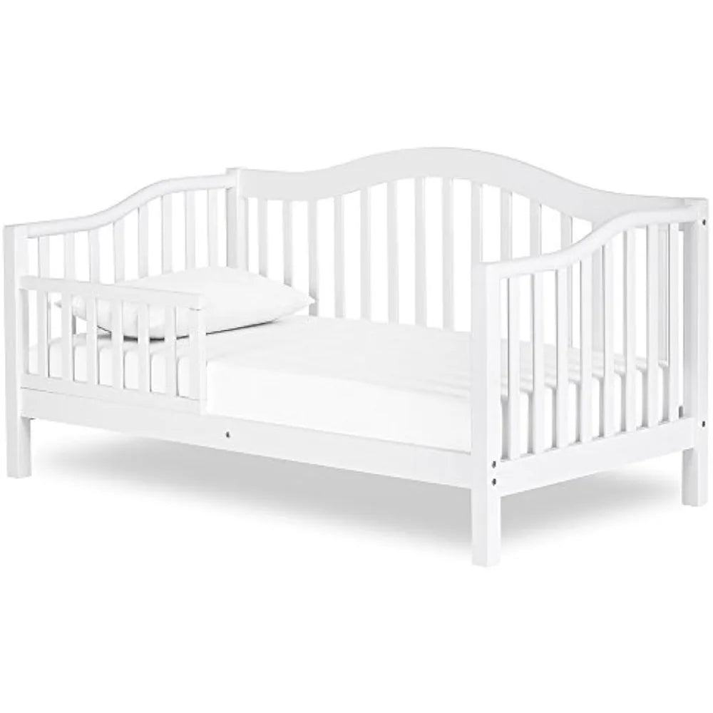 Toddler Day Bed in White Children Beds Gold Certified 54x30x29 Inch (Pack of 1) Kids Bed Frame Furniture