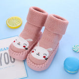 Toddler Indoor Sock Newborn Prewalker Kids Cotton Socks Winter Thick Terry Baby Girl Sock Rubber Sole Infant Funny Cartoon Sock