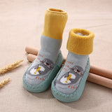 Toddler Indoor Sock Shoes Newborn Prewalker Kids Winter Thick Terry Cotton Baby Girl Sock Rubber Sole Infant Cartoon Funny Sock