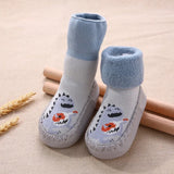 Toddler Indoor Sock Shoes Newborn Prewalker Kids Winter Thick Terry Cotton Baby Girl Sock Rubber Sole Infant Cartoon Funny Sock