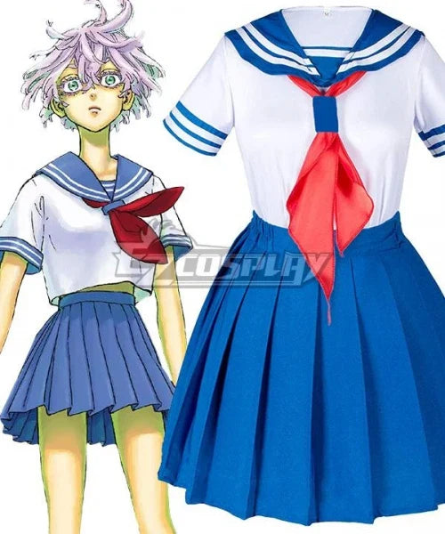 Tokyo Revengers Senju Kawaragi Senju Akashi Blue Skirt Girls Summer School JK Dress Halloween Women Skirt Cosplay Costume E001