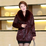 Top Quality M-6XL Oversize Jacket Chic and Elegant Women Fuax Fur Coat Very Warm Windproof Faux Mink Fur Mom V-neck Outfit