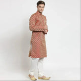 Traditional Indian Men's Shirt Pakistan Kurti Long Top Spring Blouse