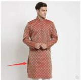 Traditional Indian Men's Shirt Pakistan Kurti Long Top Spring Blouse