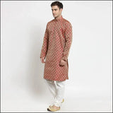 Traditional Indian Men's Shirt Pakistan Kurti Long Top Spring Blouse