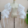 Translucent Organza Sleeve gorgeous ribbons Dreamlike Puff Sleeve  Wedding Accessories  DG010