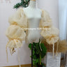 Translucent Organza Sleeve gorgeous ribbons Dreamlike Puff Sleeve  Wedding Accessories  DG010