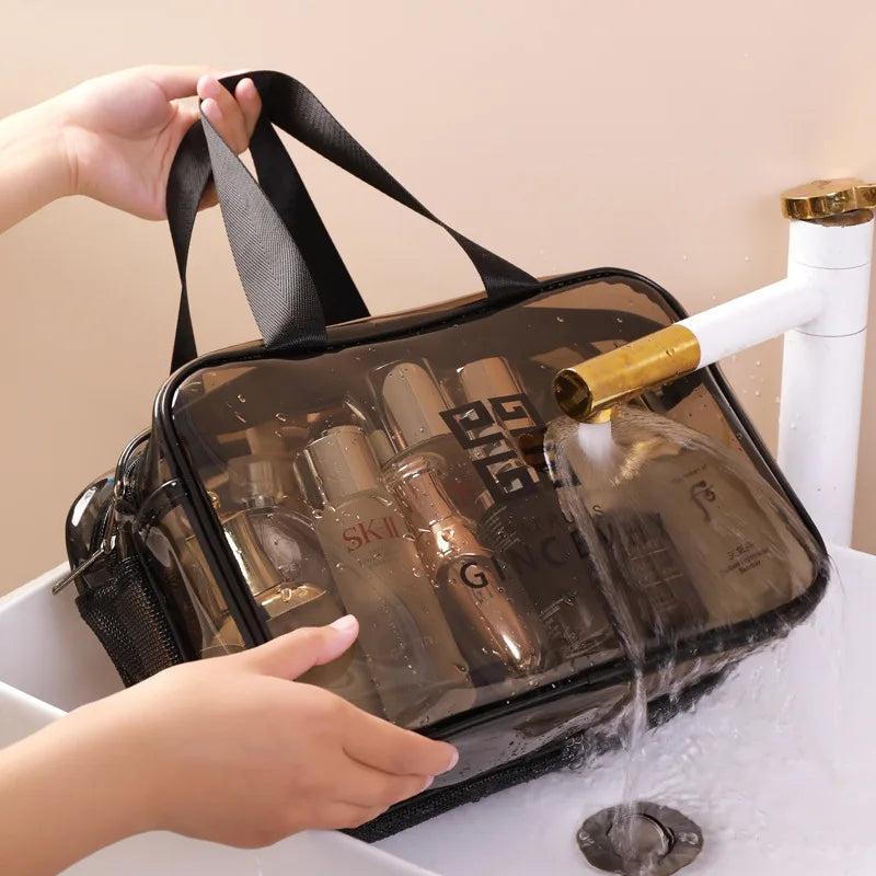 Transparent Makeup Bag Organizer Hangbag Storage Bags Dry Wet Separation Cosmetic case Female necessaries Travel Toiletry Bag