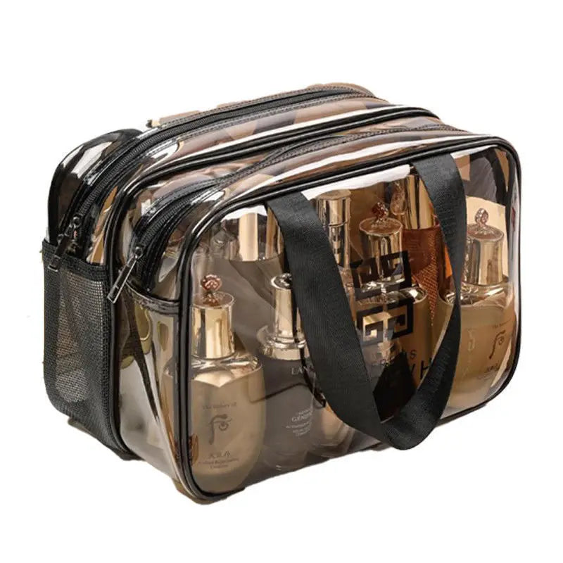 Transparent Makeup Bag Organizer Hangbag Storage Bags Dry Wet Separation Cosmetic case Female necessaries Travel Toiletry Bag