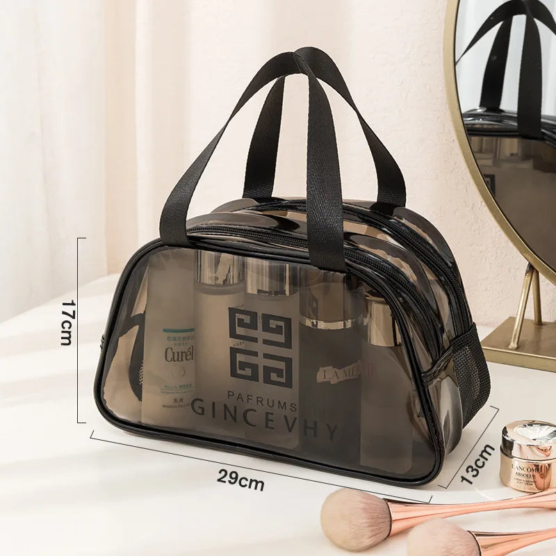 Transparent Makeup Bag Organizer Hangbag Storage Bags Dry Wet Separation Cosmetic case Female necessaries Travel Toiletry Bag