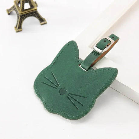 Travel Accessories Cartoon Cute Animal Cat Luggage Tag Leather Suitcase ID Address Holders Baggage Boarding Tag Portable Label