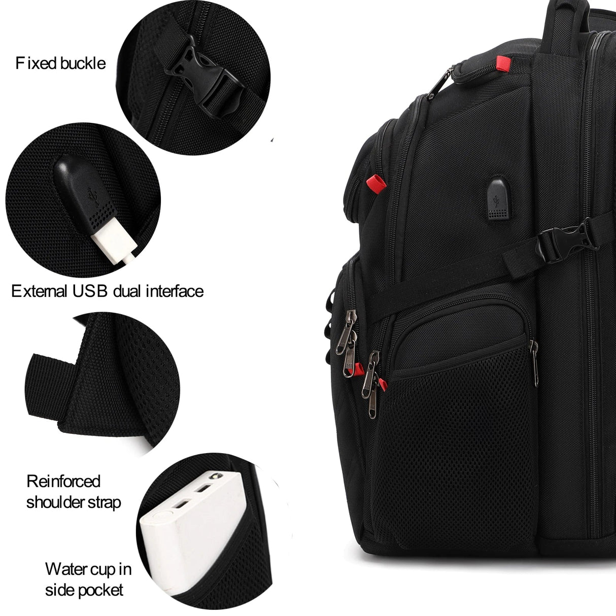 Travel Laptop Backpack, 17 Inch Business Durable Backpack With USB, Waterproof University Backpack For Men And Women