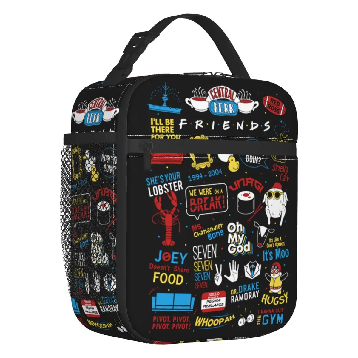 Tv Show Friends Funny Quote Insulated Lunch Bags for Women How You Doin Resuable Thermal Cooler Food Lunch Box Kids School