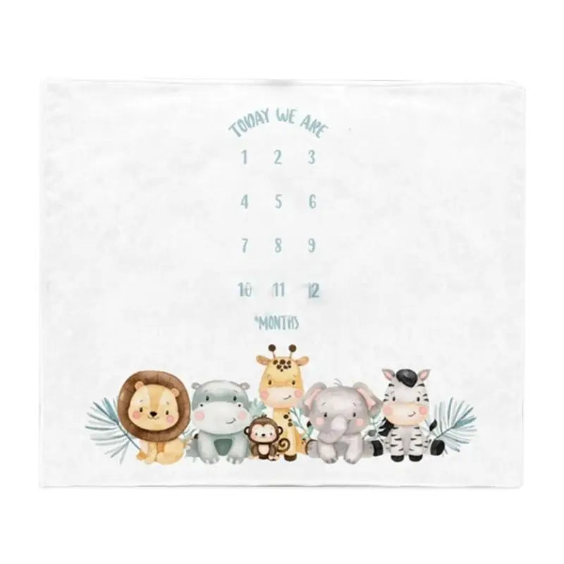 Twin Baby Monthly Record Growth Milestone Blanket Newborn Photography Props infant Toddler photo Background Cloth sheet