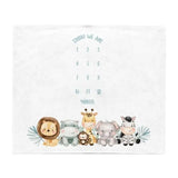 Twin Baby Monthly Record Growth Milestone Blanket Newborn Photography Props infant Toddler photo Background Cloth sheet