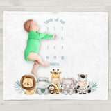 Twin Baby Monthly Record Growth Milestone Blanket Newborn Photography Props infant Toddler photo Background Cloth sheet